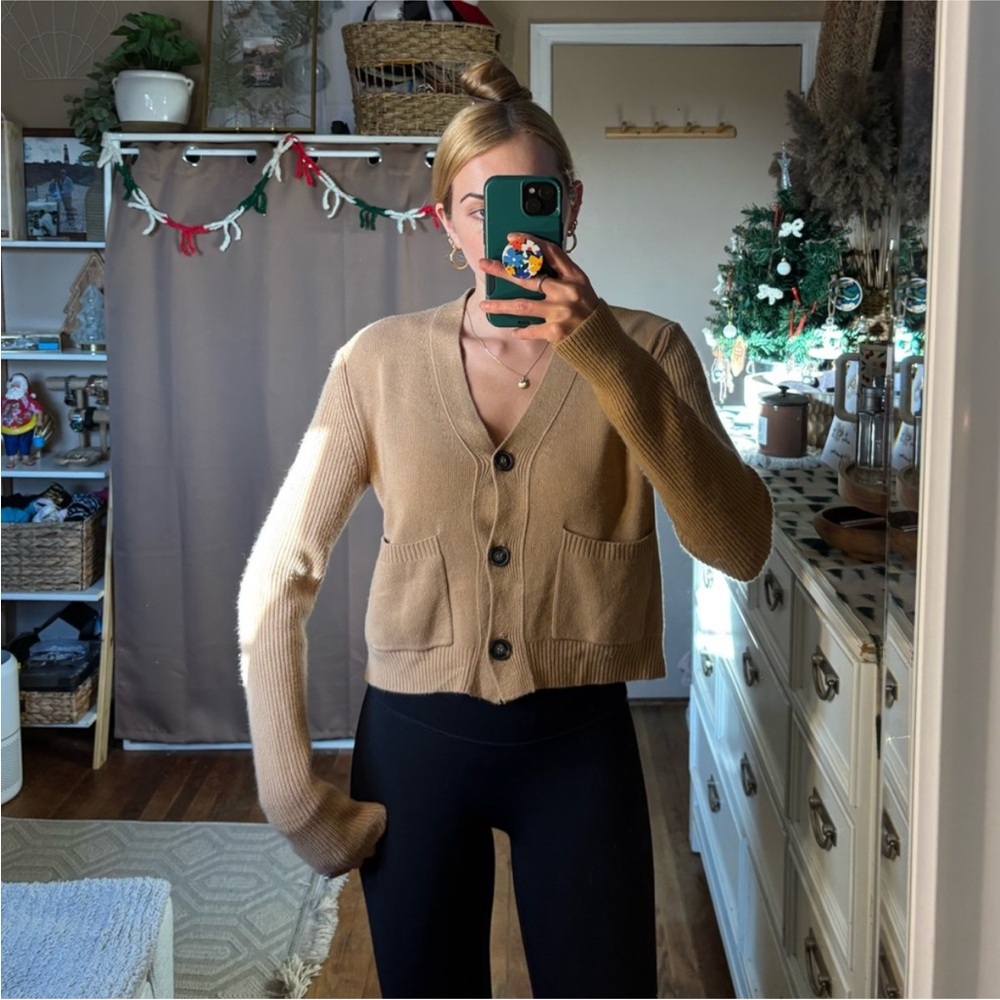 French connection button up knit cardigan